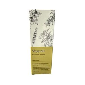 Veganic Natural Hair Growth Oil 60ml 2oz Rosemary Castor Argan Coconut Oil NEW